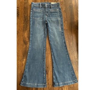 American Eagle super high rise flare jeans, size 10L